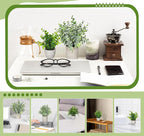 Fake Plants, Eucalyptus Greenery Plastic Fake Green Grass Plants - Image 2