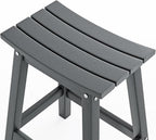 VINGLI 24 Inch Outdoor Bar Stools Set of 4, HDPE Weather Resistance Counter - Image 5