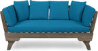 Christopher Knight Home Gary Patio Convertible Couch, Wooden Outdoor Daybed - Image 5