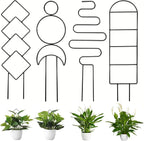 4 Pcs Mini Metal Trellis for Potted Plants, Climbing Support for Hoya Vines by Unknown