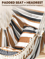 Chihee Hammock Chair Hanging Swing Max 500 Lbs 2 Cushions Included Metal - Image 4