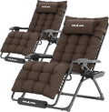 UDPATIO Oversized Zero Gravity Chair Set of 2, 29In XL Patio Reclining Chair by UDPATIO