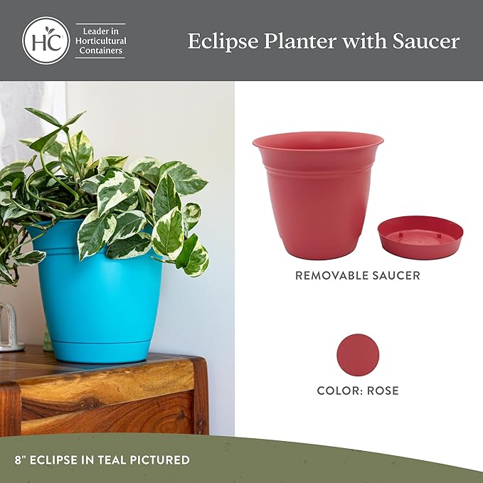 The HC Companies 10 Inch Eclipse Round Planter Pots - Image 2