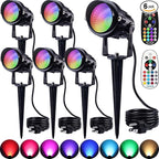 SUNVIE RGBW Spot Lights Outdoor Color Changing Landscape Lighting 12W LED by SUNVIE