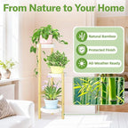 iDavosic.ly 3 Tier Bamboo Plant Stand Indoor Outdoor - Image 4