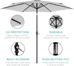 Best Choice Products 10ft Outdoor Table Compatible Steel Polyester Market Patio - Image 5