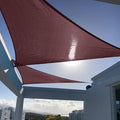 SUNNY GUARD Sun Shade Sail 13'x13'x13' Triangle Brown UV Block Sunshade by SUNNYGUARD