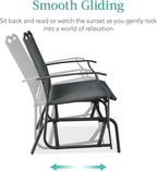 Best Choice Products 2-Person Outdoor Patio Swing Glider Steel Bench Loveseat - Image 4