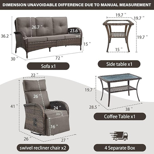 5 Piece Patio Furniture Set - Image 2