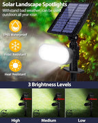 Solar Spot Lights Outdoor, 3 Lighting Modes Landscape Spotlights, IP65 - Image 3