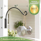 Qiang Ni Heavy-Duty Plant Hanger Outdoor: 16-Inch 80 lbs Hanging Plant Hooks - Image 4