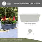 The HC Companies 18 Inch Venetian Window Planter Box - Image 4