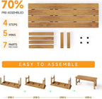 ONBRILL Outdoor Benches Weatherproof, 2-Person Poly Lumber Garden Bench - Image 8