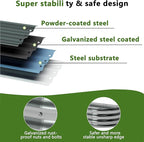 4x2x1ft Galvanized Oval Raised Garden Bed, Outdoor Planter Box Metal Patio Kit - Image 3