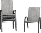 UDPATIO Patio Chairs Set of 6, Stackable Outdoor Dining Chairs by UDPATIO