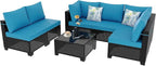 Outdoor Wicker Patio Furniture Set, Rattan Sectional Sofa Set - Image 8