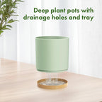 8/7/6 inch Plant Pots, 3 Pack Cylinder Flower Pots - Image 4