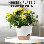 12 Inch Large Self Watering Plant Pot Set, Flower Pots - Image 7