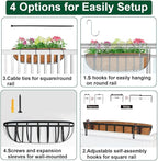 2 Pack 16" Railing Planter Window Box - Image 5