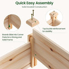 MIXC 8×2ft Wooden Horticulture Raised Garden Bed Divisible Elevated Planting - Image 2