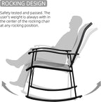 Vongrasig 3 Piece Outdoor Rocking Bistro Set, Textilene Fabric Small Patio - Image 5
