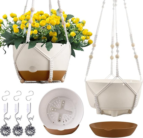3 Pack 8/10/12 Inch Hanging Planters by Montresor