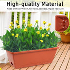 8pcs Window Box Planter, 17 Inches Flower Window Boxes, Rectangle Planters Box - Image 4