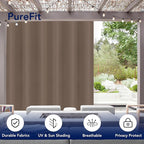 PureFit Outdoor Curtains for Patio Waterproof Weatherproof, UV Resistant - Image 3