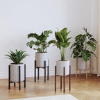 Plant Stand Indoor for 2 Height Options, Mid Century Modern Outdoor Planter - Image 3
