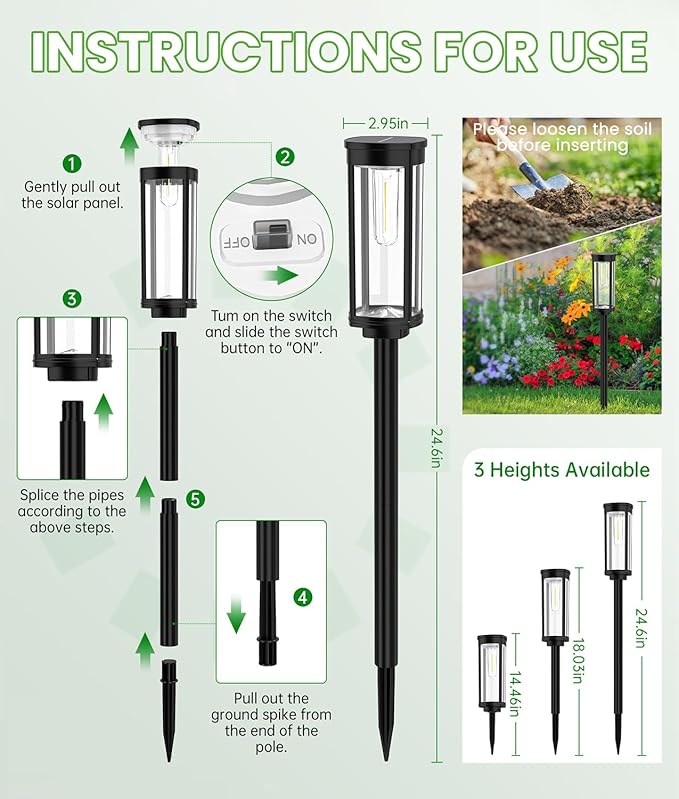 Bright Solar Pathway Lights, 12 Pack Solar Lights Outdoor Waterproof IP65 - Image 8