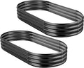 Land Guard 2Pcs Galvanized Raised Garden Bed Kit, 7.5×3×1ft Galvanized Planter by LandGuard