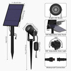 T-SUN Solar Spotlights, 2-in-1 RGB Solar Landscape Spotlights Outdoor Waterproof - Image 8