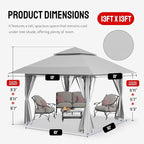 CROWN SHADES 13x13 Pop Up Gazebo, Canopy Tent, Gazebos on Clearance - Image 6