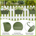 Dahey 10.5 Inch Metal Iron Hanging Flower Pots - Image 3