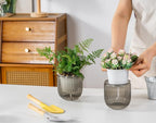 Melphoe Self Watering Pots for Indoor Plants Planter, 4.3 Inch 2 Pack Planters - Image 3