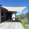 SUNNY GUARD Custom Size 7'x16' Butter Cream Sun Shade Sail Rectangle UV Block by SUNNYGUARD
