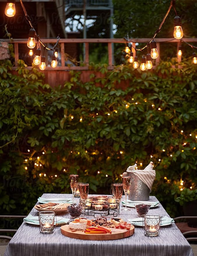 Svater Outdoor String Lights 150FT, E26 Socket, 1 Watt Dimmable 2700K Warm White - Image 6