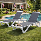Kozyard Outdoor Chaise Lounge Chair, Full Flat Adjustable Patio Lounger by Kozyard