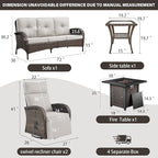 Belord 5 Piece Wicker Patio Furniture Set - Image 2