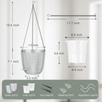 QCQHDU Self Watering Hanging Pots, 2 Pack 7.2 Inch Hanging Planters - Image 3