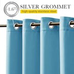 NICETOWN 2 Panels Weighted Blackout Outdoor Curtains - Image 3