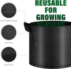 12 Pack Grow Bags 5 Gallon, 300G Heavy Duty Thickened Non-Woven Plant Bag Plant - Image 3