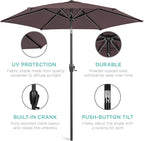 Best Choice Products 7.5ft Heavy-Duty Round Outdoor Market Table Patio Umbrella - Image 5