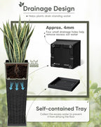 Greesum Set of 2 Tall Plastic Planters - Image 4