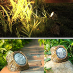 EiGreen Solar Garden Rock Lights Outdoor, 2 Pack 10 LED Waterproof Solar - Image 2