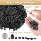 12lb Black Rocks for Planters- 1/4" - Image 2