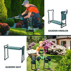 2-in-1 Garden Kneeler & Seat, Folding Seat w/EVA Foam Kneeling Pad & Removable - Image 4
