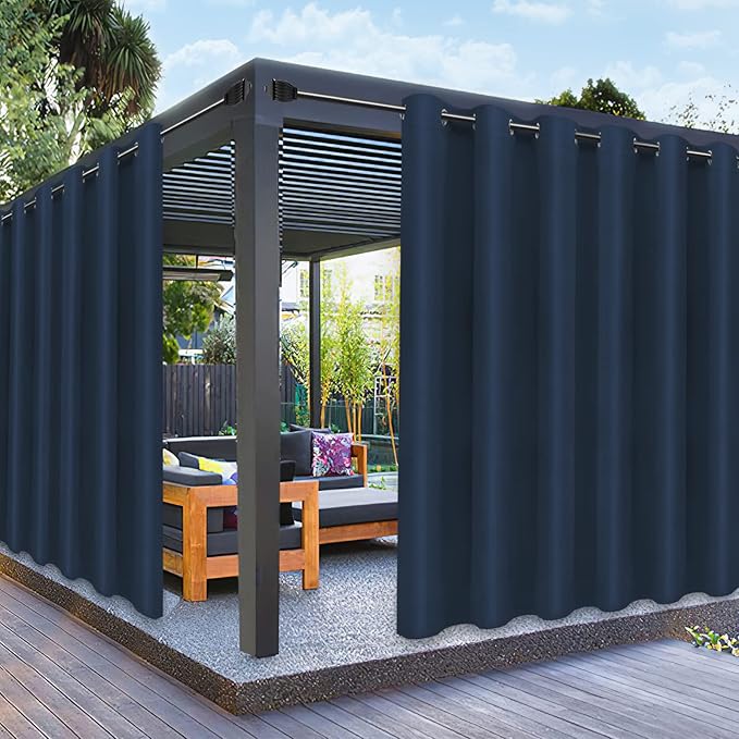 PureFit Outdoor Curtains for Patio Waterproof Weatherproof, UV Resistant by PureFit