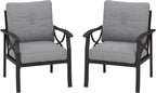 RoyalCraft 2 Pieces Outdoor Single Sofa, All-Weather Patio Metal Armchair - Image 8