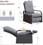 ATR ART TO REAL Outdoor Wicker Recliner Chair - Image 2
